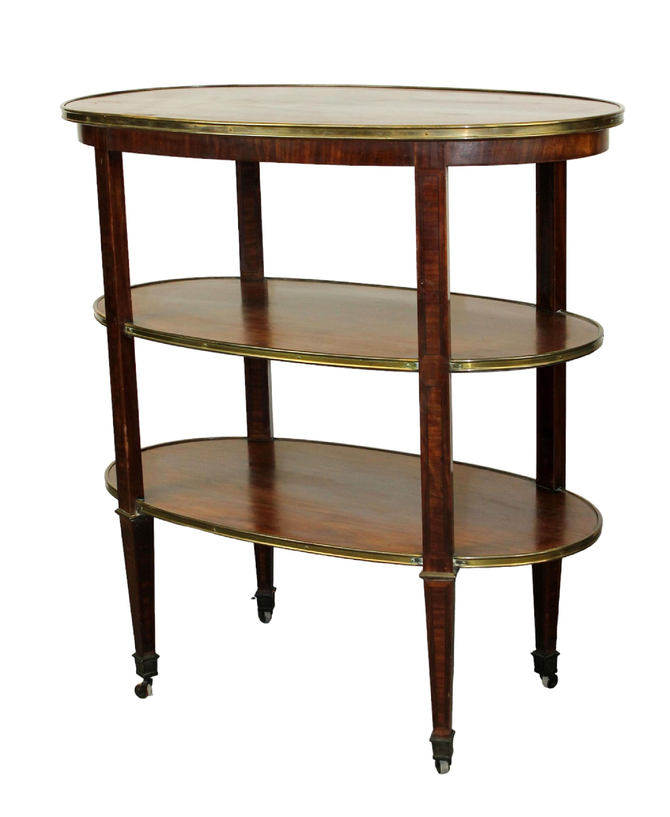 French Louis XVI oval tiered table