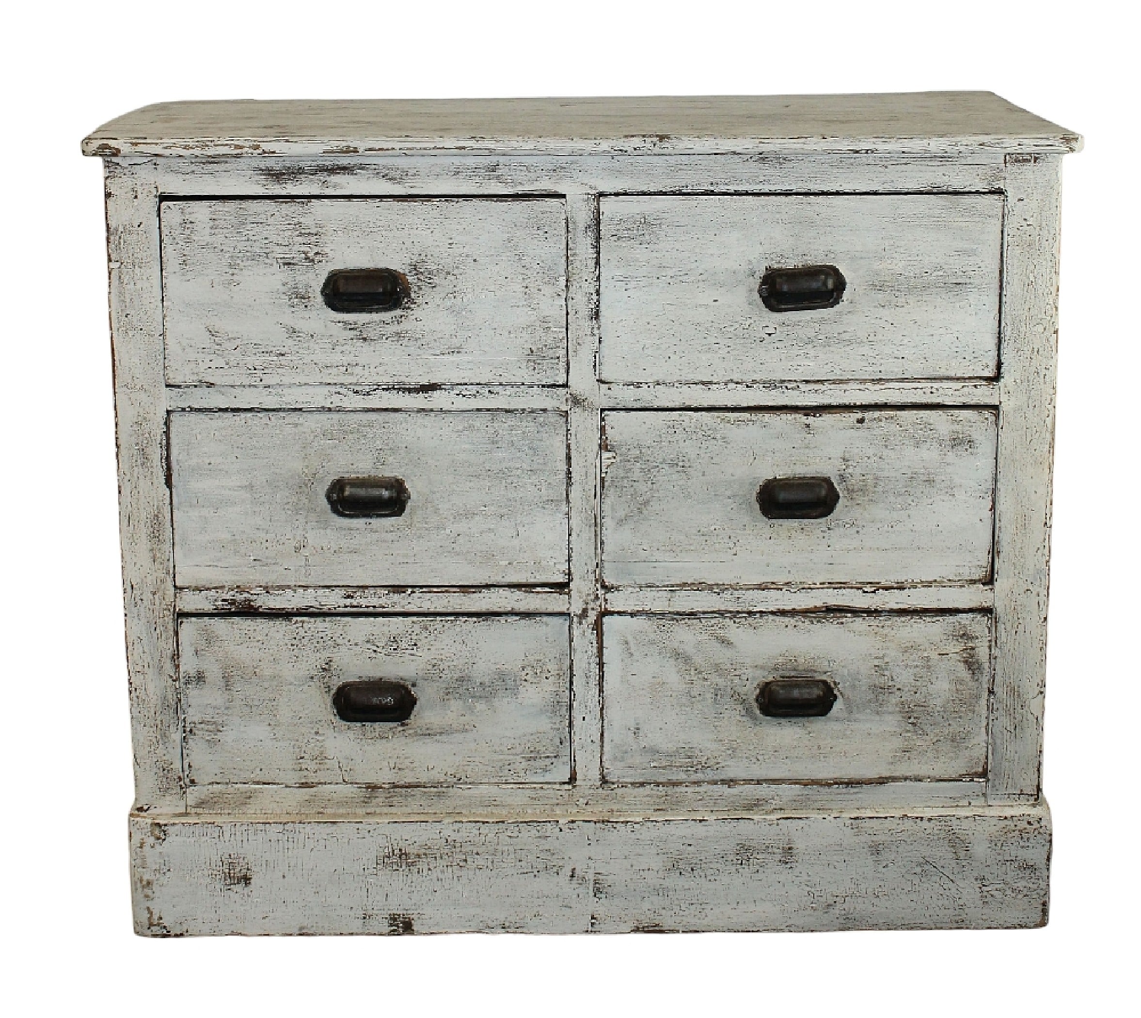 French painted 6 drawer chest