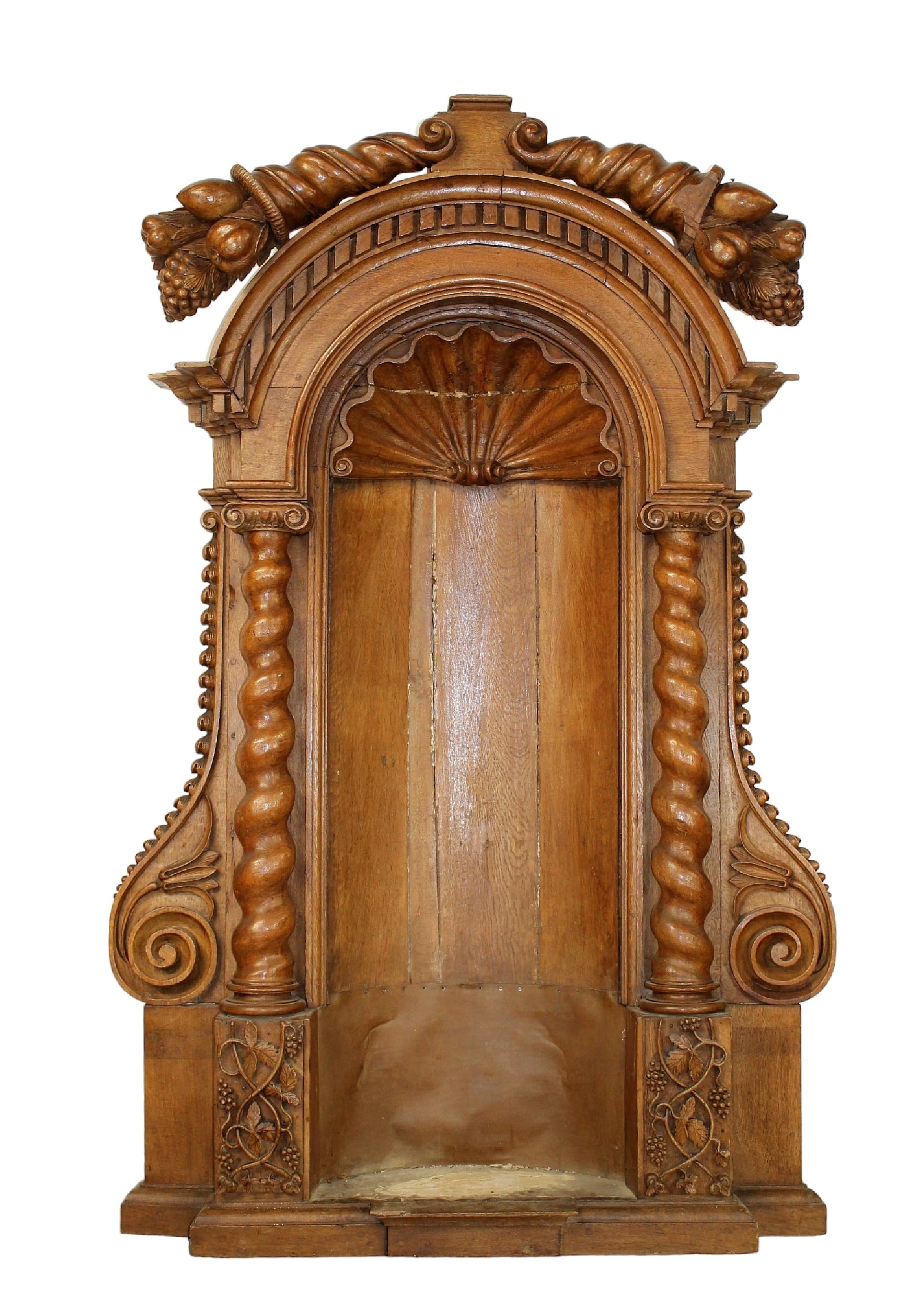 French carved oak 18th century niche