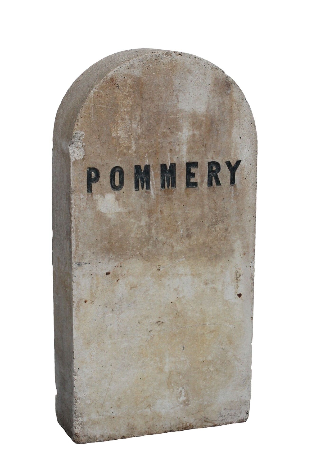 French stone double sided Pommery vineyard marker