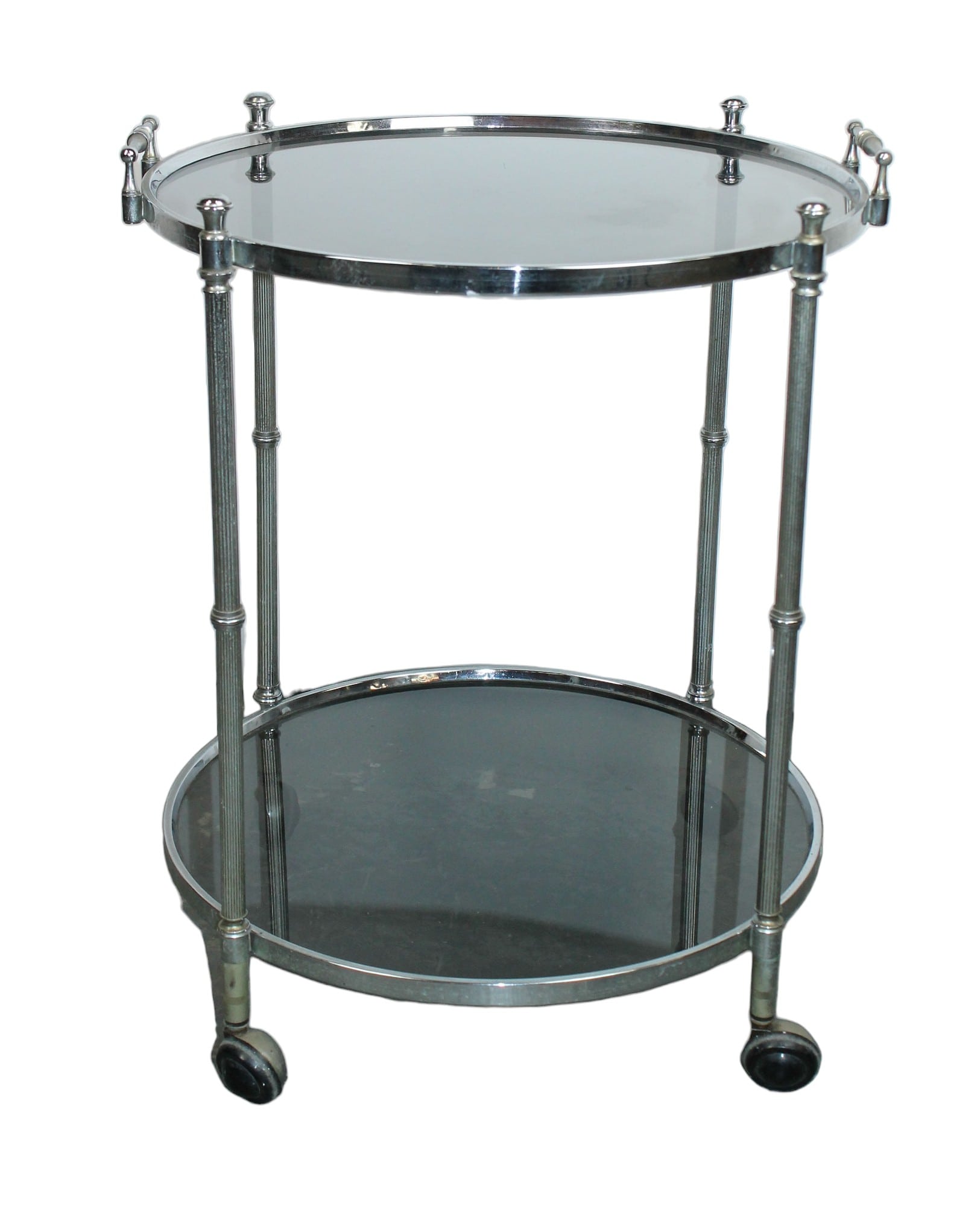 French stainless steel bar cart
