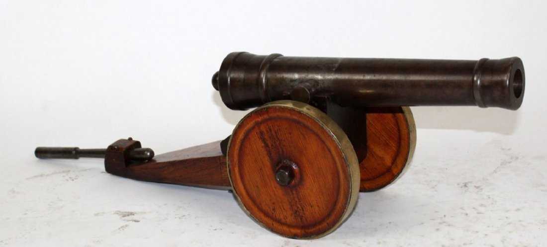 French bronze desktop cannon model