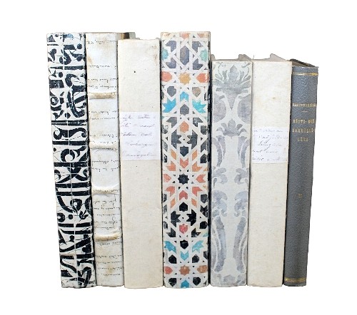 Set of 7 Papier Mache decorative books