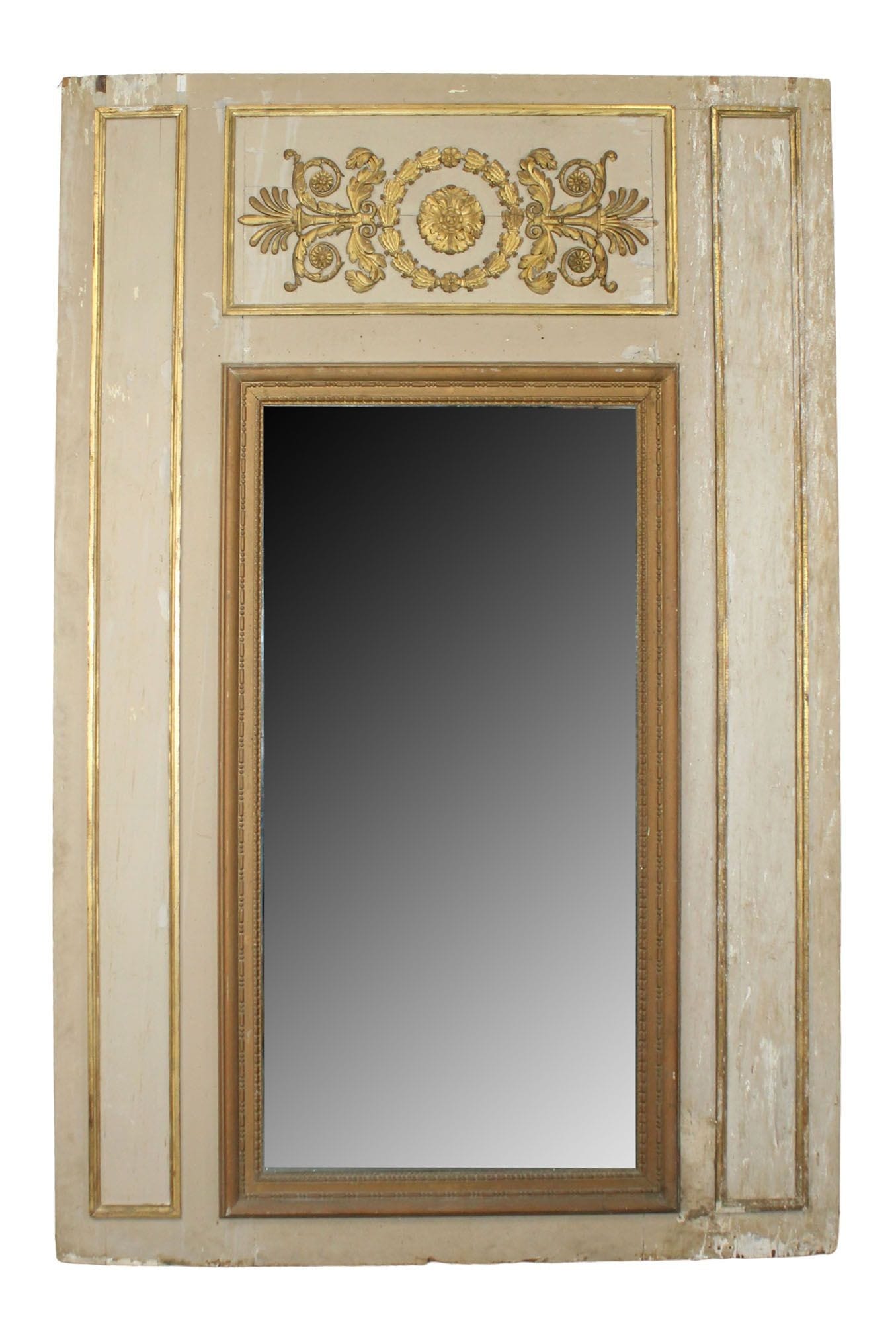 French Regency boiserie trumeau mirror