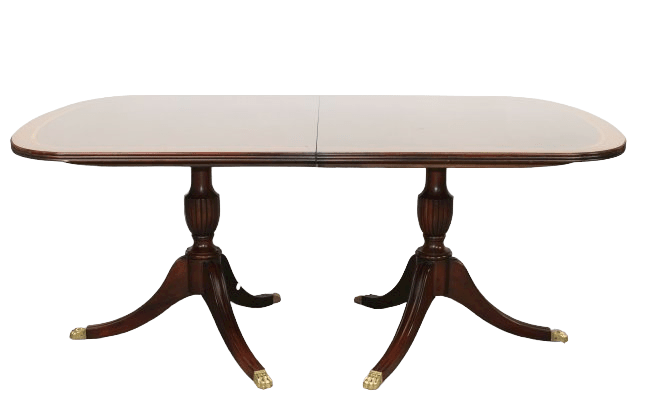 Henkel Harris mahogany double pedestal dining table